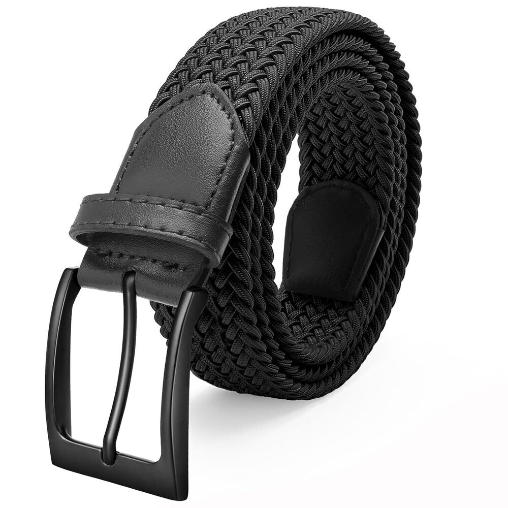 Men's Golf Belt, Stretch Braided Elastic Woven Casual Jeans Belts 1 3/8"